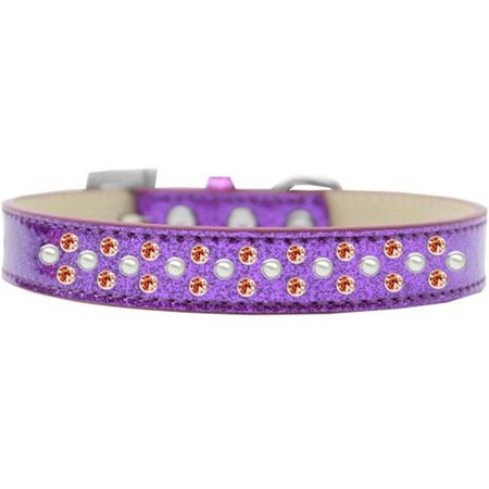 UNCONDITIONAL LOVE Sprinkles Ice Cream Pearl & Orange Crystals Dog CollarPurple Size 14 UN851491